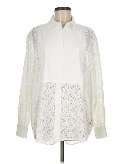 Pre-owned Gap Long Sleeve Blouse In Ivory