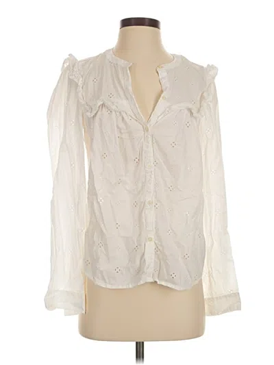 Pre-owned Gap Long Sleeve Blouse In Ivory