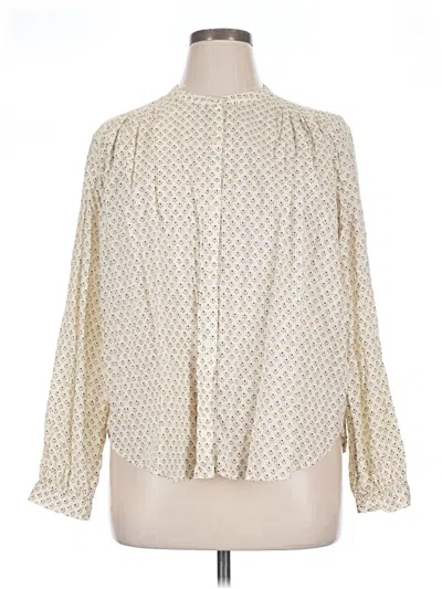 Pre-owned Gap Long Sleeve Blouse In Ivory