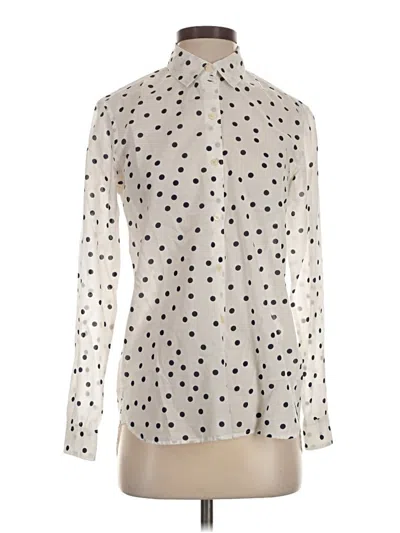 Pre-owned Gap Long Sleeve Blouse In Ivory