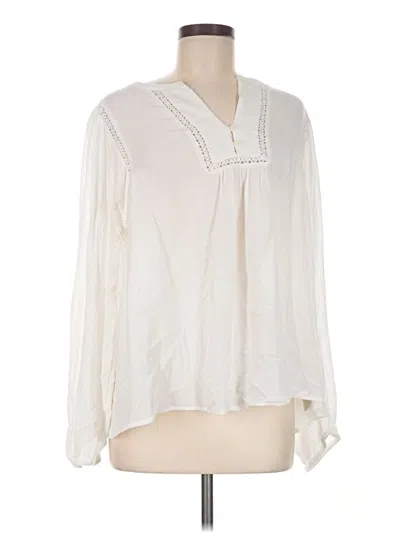 Pre-owned Gap Long Sleeve Blouse In Ivory