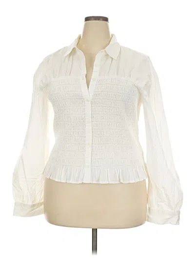 Pre-owned Gap Long Sleeve Blouse In Ivory