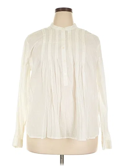 Pre-owned Gap Long Sleeve Blouse In Ivory
