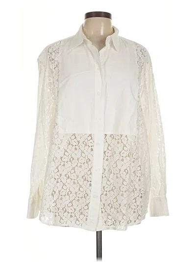 Pre-owned Gap Long Sleeve Blouse In Ivory