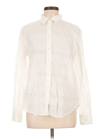 Pre-owned Gap Long Sleeve Blouse In Ivory