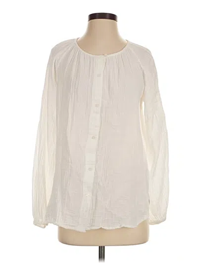 Pre-owned Gap Long Sleeve Blouse In Ivory