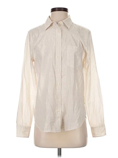 Pre-owned Gap Long Sleeve Blouse In Ivory