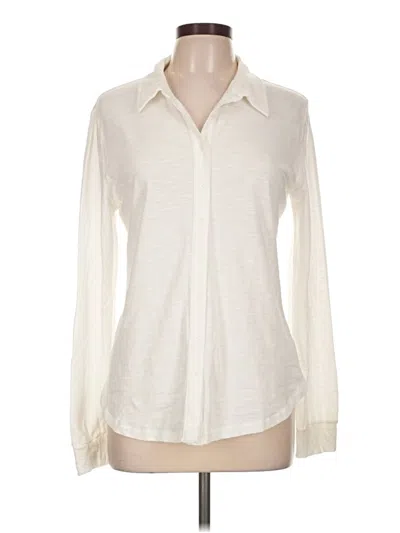 Pre-owned Gap Long Sleeve Blouse In Ivory
