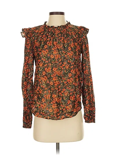 Pre-owned Gap Long Sleeve Blouse In Orange