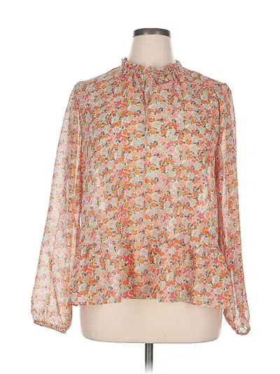 Pre-owned Gap Long Sleeve Blouse In Orange