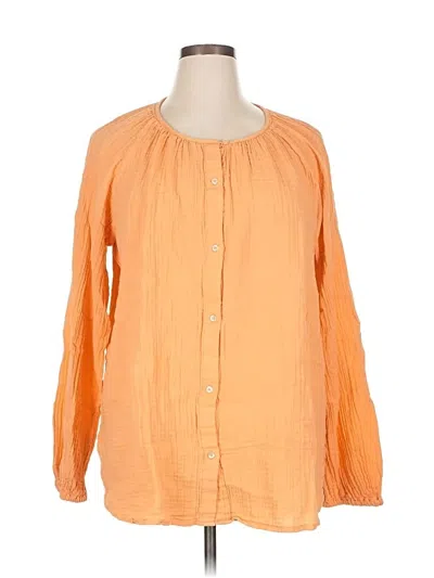 Pre-owned Gap Long Sleeve Blouse In Orange