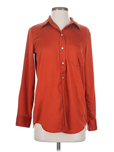 Pre-owned Gap Long Sleeve Blouse In Orange