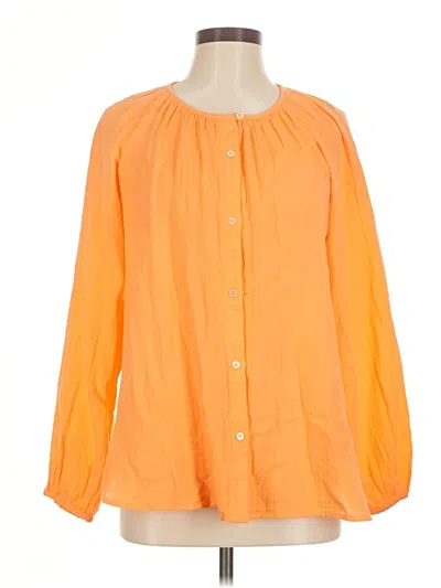 Pre-owned Gap Long Sleeve Blouse In Orange