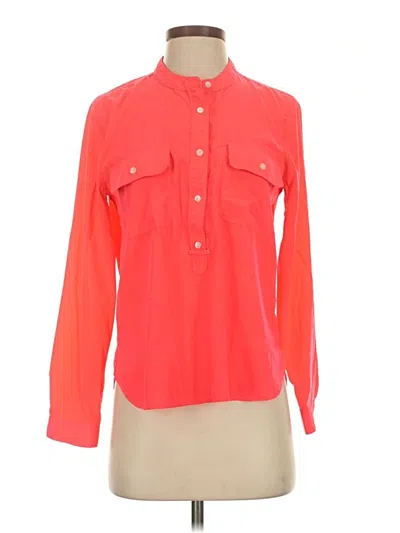 Pre-owned Gap Long Sleeve Blouse In Orange