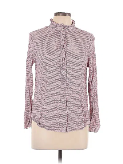 Pre-owned Gap Long Sleeve Blouse In Pink