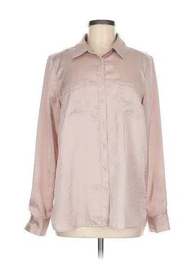 Pre-owned Gap Long Sleeve Blouse In Pink