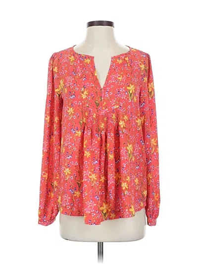 Pre-owned Gap Long Sleeve Blouse In Pink