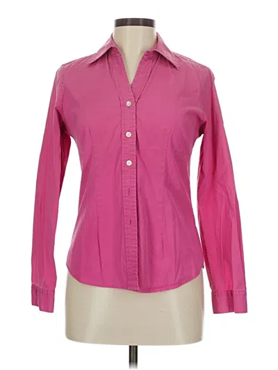 Pre-owned Gap Long Sleeve Blouse In Pink
