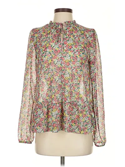 Pre-owned Gap Long Sleeve Blouse In Pink