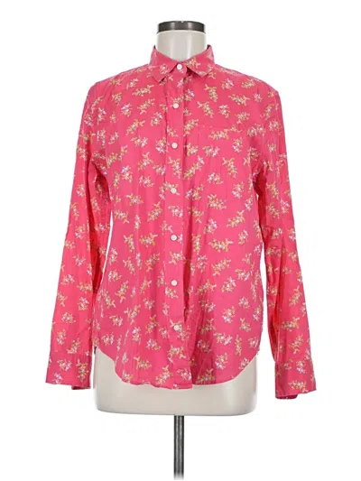 Pre-owned Gap Long Sleeve Blouse In Pink
