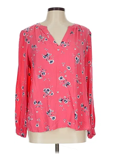 Pre-owned Gap Long Sleeve Blouse In Pink