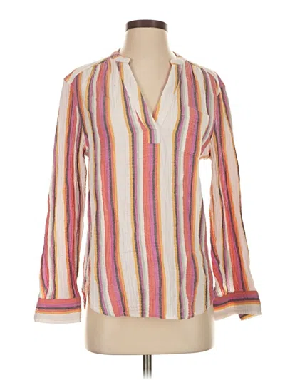 Pre-owned Gap Long Sleeve Blouse In Pink