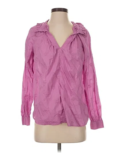 Pre-owned Gap Long Sleeve Blouse In Pink