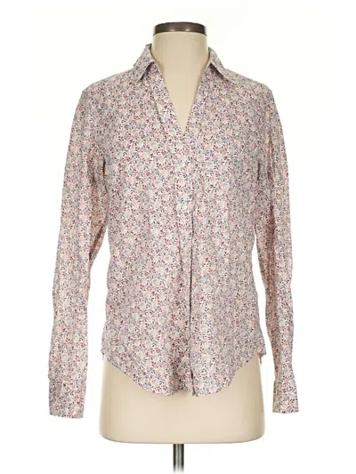 Pre-owned Gap Long Sleeve Blouse In Pink