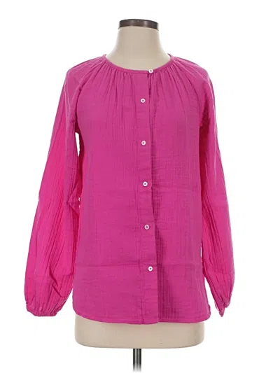 Pre-owned Gap Long Sleeve Blouse In Pink