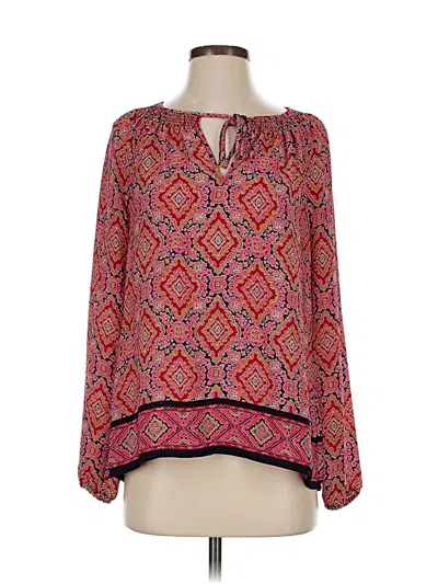 Pre-owned Gap Long Sleeve Blouse In Pink