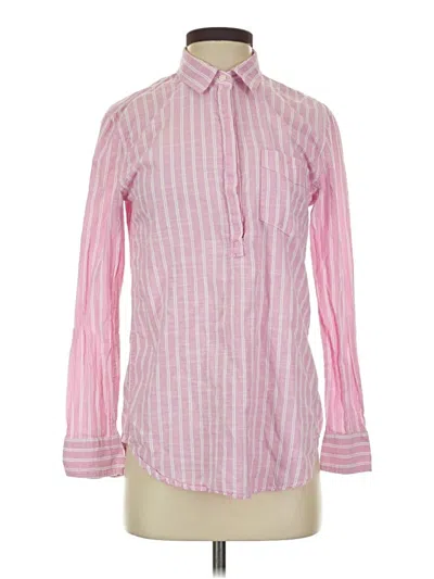 Pre-owned Gap Long Sleeve Blouse In Pink