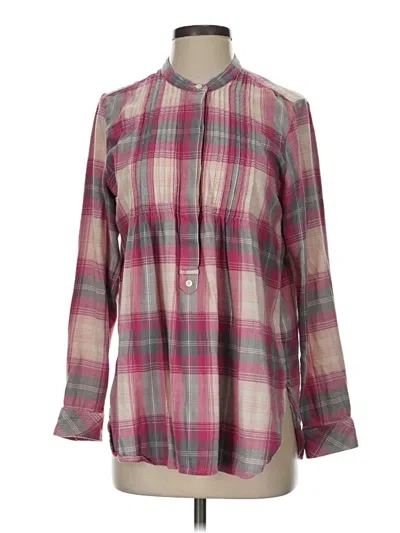 Pre-owned Gap Long Sleeve Blouse In Pink