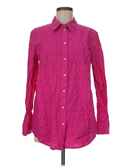 Pre-owned Gap Long Sleeve Blouse In Pink