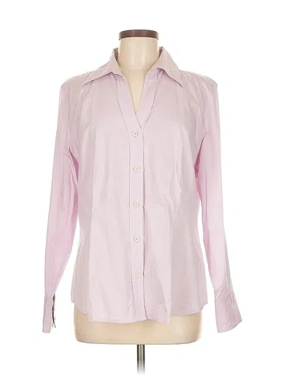 Pre-owned Gap Long Sleeve Blouse In Purple