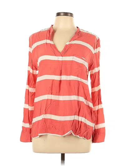 Pre-owned Gap Long Sleeve Blouse In Red