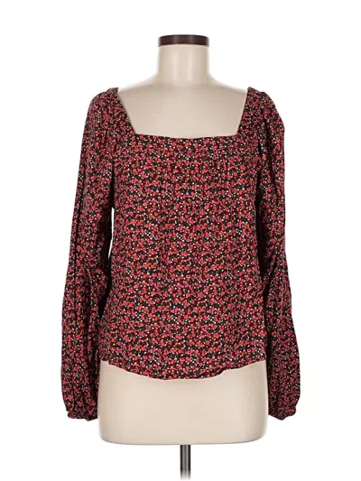 Pre-owned Gap Long Sleeve Blouse In Red