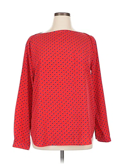 Pre-owned Gap Long Sleeve Blouse In Red