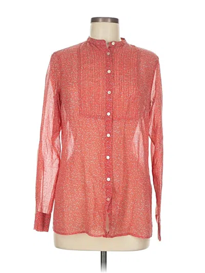 Pre-owned Gap Long Sleeve Blouse In Red