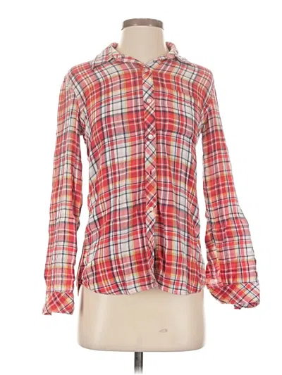 Pre-owned Gap Long Sleeve Blouse In Red
