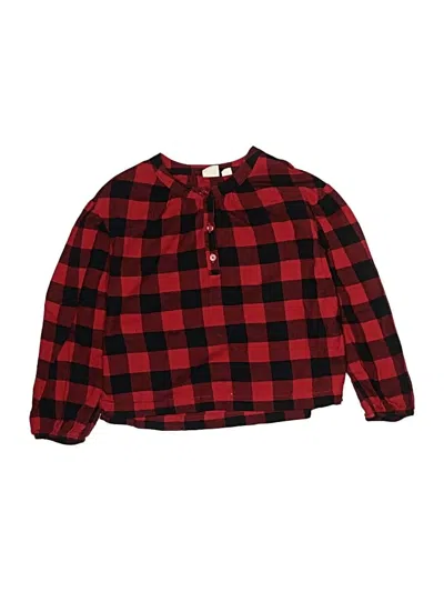 Pre-owned Gap Kids' Long Sleeve Blouse In Red