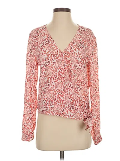 Pre-owned Gap Long Sleeve Blouse In Red