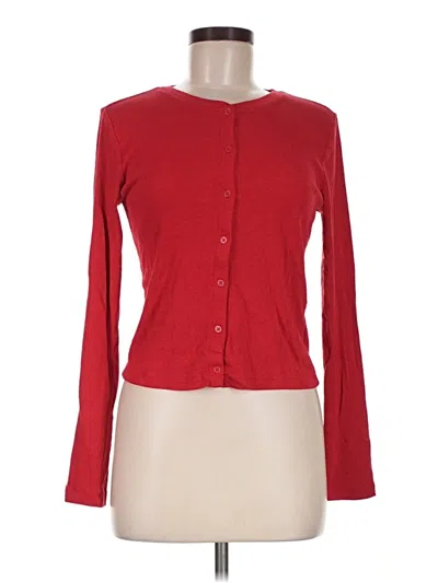 Pre-owned Gap Long Sleeve Blouse In Red