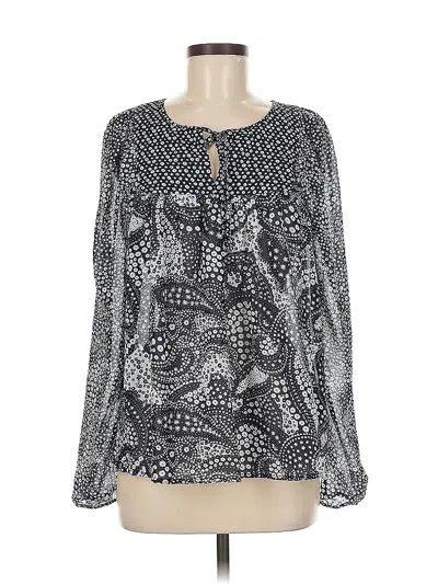 Pre-owned Gap Long Sleeve Blouse In Silver
