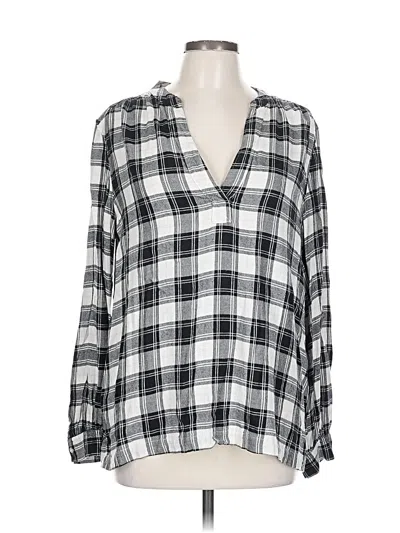 Pre-owned Gap Long Sleeve Blouse In Silver