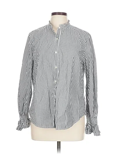 Pre-owned Gap Long Sleeve Blouse In Silver