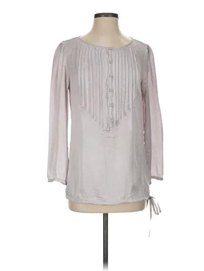 Pre-owned Gap Long Sleeve Blouse In Silver