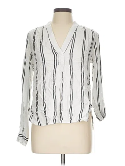 Pre-owned Gap Long Sleeve Blouse In Silver