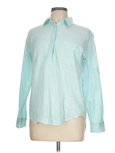 Pre-owned Gap Long Sleeve Blouse In Teal