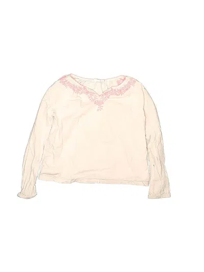 Pre-owned Gap Kids' Long Sleeve Blouse In White