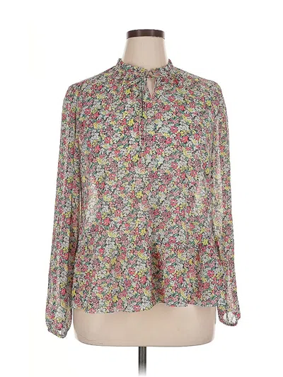 Pre-owned Gap Long Sleeve Blouse In White